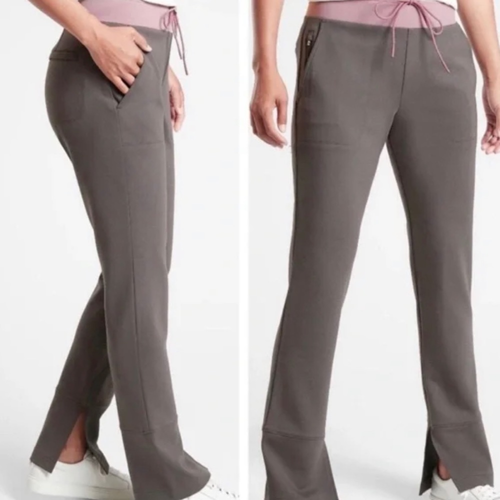 Athleta Hermosa Pant Purple Grey Drawstring Training Pants